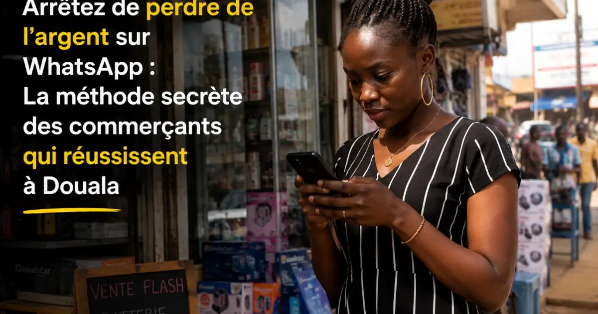 Arrêtez de perdre de l'argent sur WhatsApp : La méthode secrète des commerçants qui réussissent à Douala